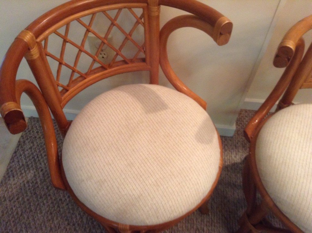 Upholstery Cleaned on Left